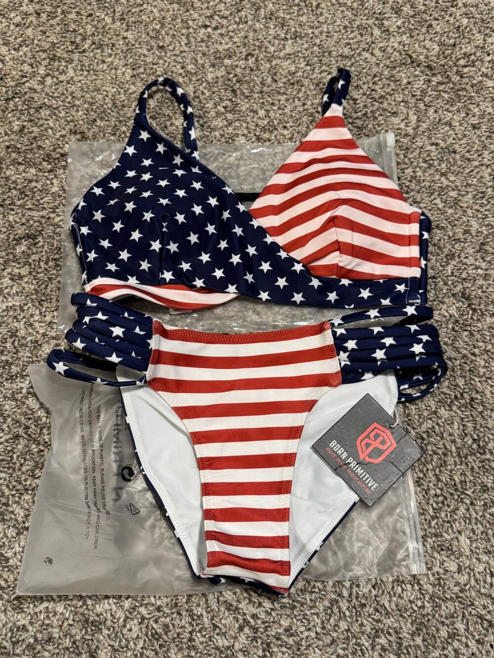 Born Primitive American Flag Tidal Bikini